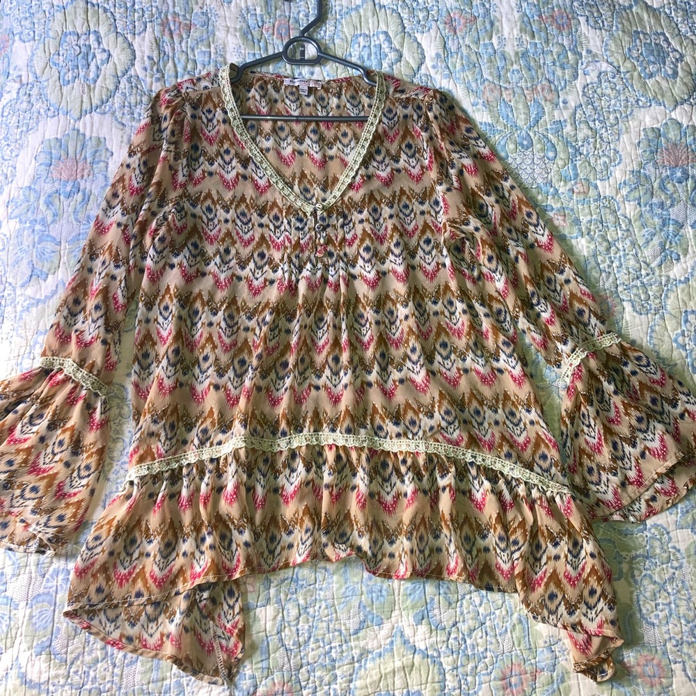 Sheer flowy blouse